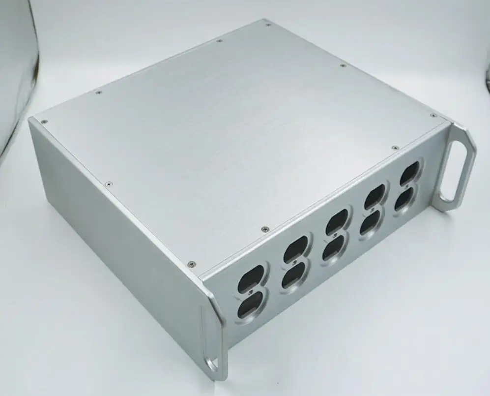 

360 full aluminum power amplifier isolation transformer chassis American standard power filter DIY shell 372*130*360mm