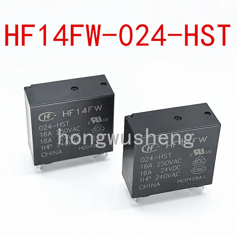 100% New 2pcs  HF14FW-024-HST  DC24V  relay  16A  6pins