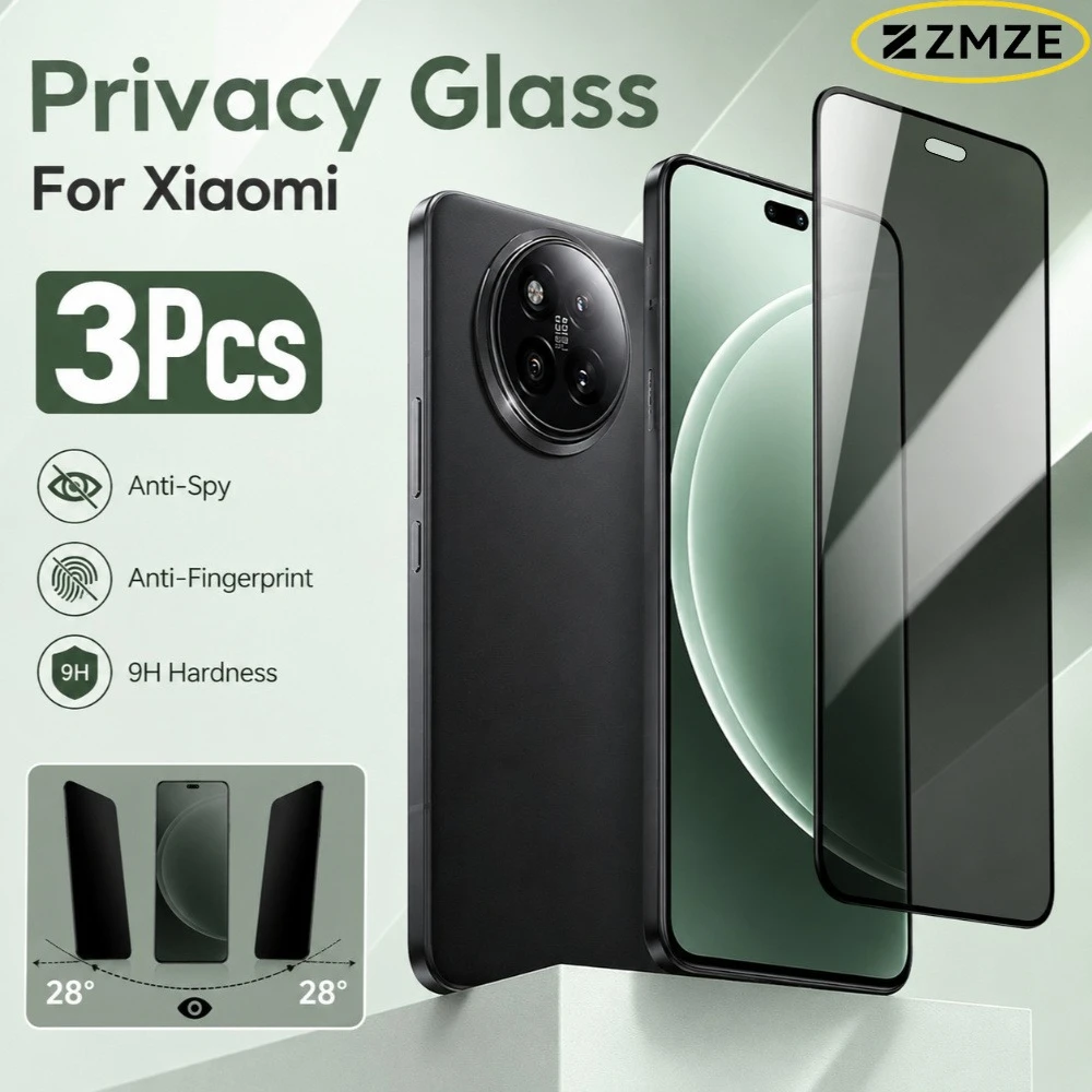 

2Pcs Anti Peep Tempered Glass Film For Xiaomi 15 14 13 12S Ultra 15 14 13 12S 12 12T Pro 14 civi 13 12 Lite 12X Anti Fingerprint