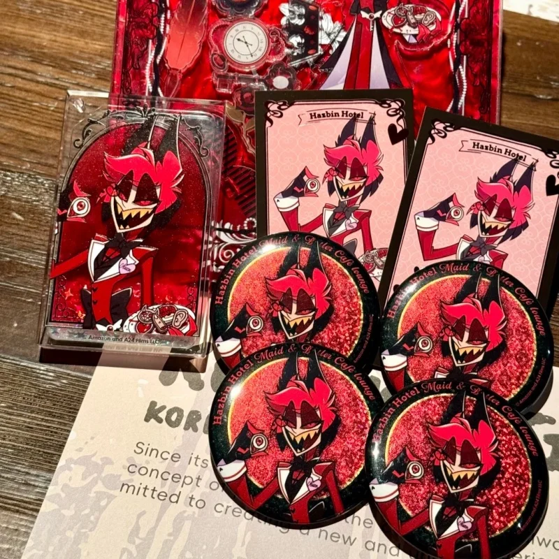 Genuine Hazbin Hotel Alastor Can Badge Cafe Collaboration Anime