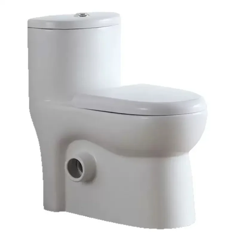 for Bathroom One Piece Toilet Wall Hung Rear Drainage Horizontal Flush Ceramic WC Pan Left Right Outlet Modern Home Use