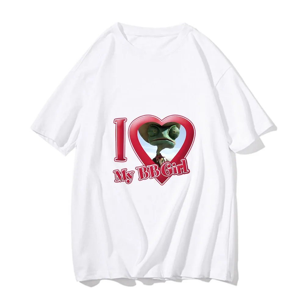 I Love My BB Girl Rango T-shirt Cartoon Print Japanese Anime Cotton Tee-shirt Short Sleeve High Quality Tshirt Unisex Soft Tees