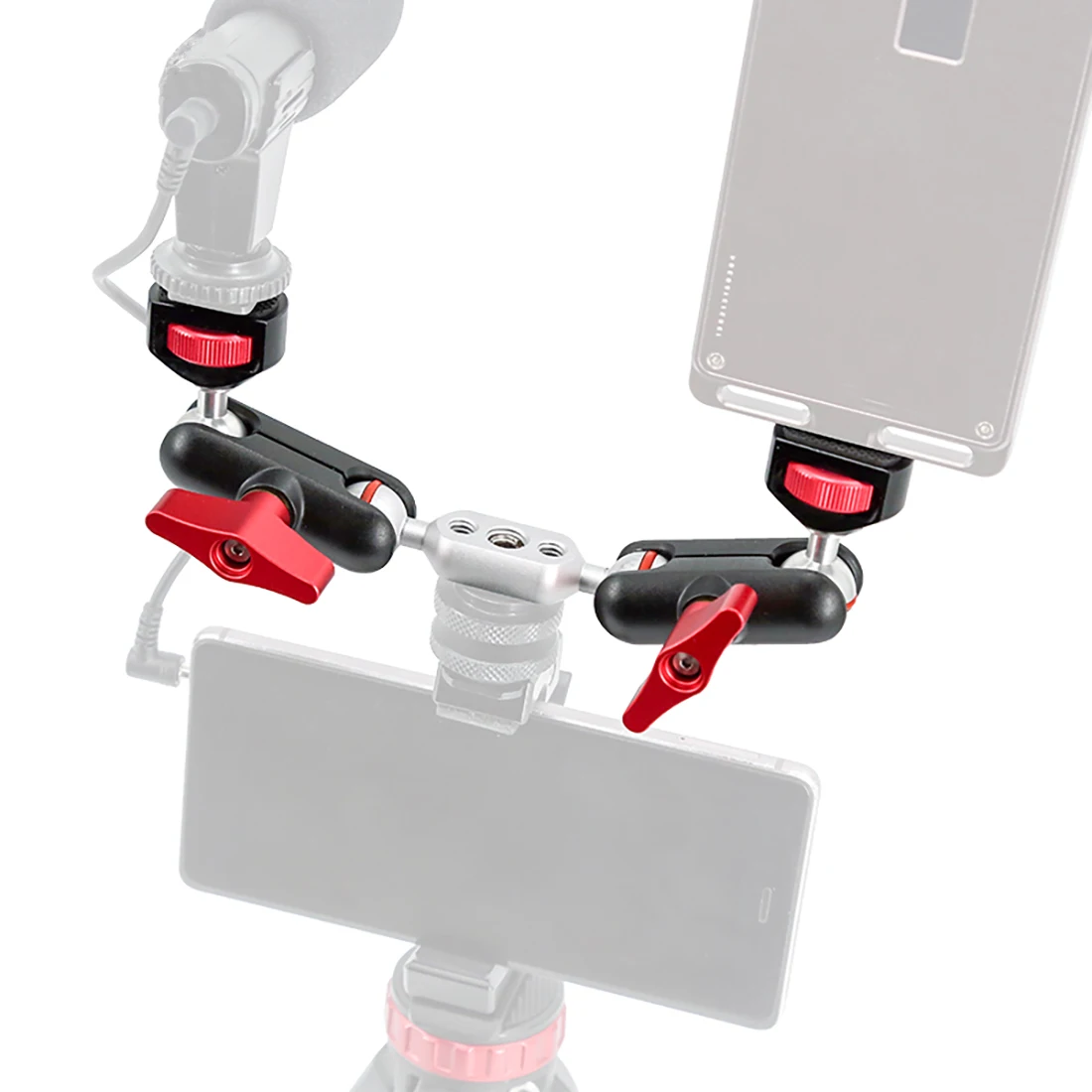 360-Stativ-Adapter für Magic Arm, Dual-Kugelkopf, 1/4 Zoll Schraube, Gelenkanschluss für Kamerakäfig, Monitorständer, LED-Lichthalter – Detail 21