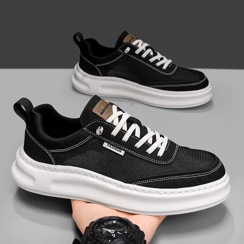 

IFaion Men's Slip-On Thi-Heeled Casual oes Breathable Me Upper Comfortable Summer Footwear Spor Low-Top round Toe