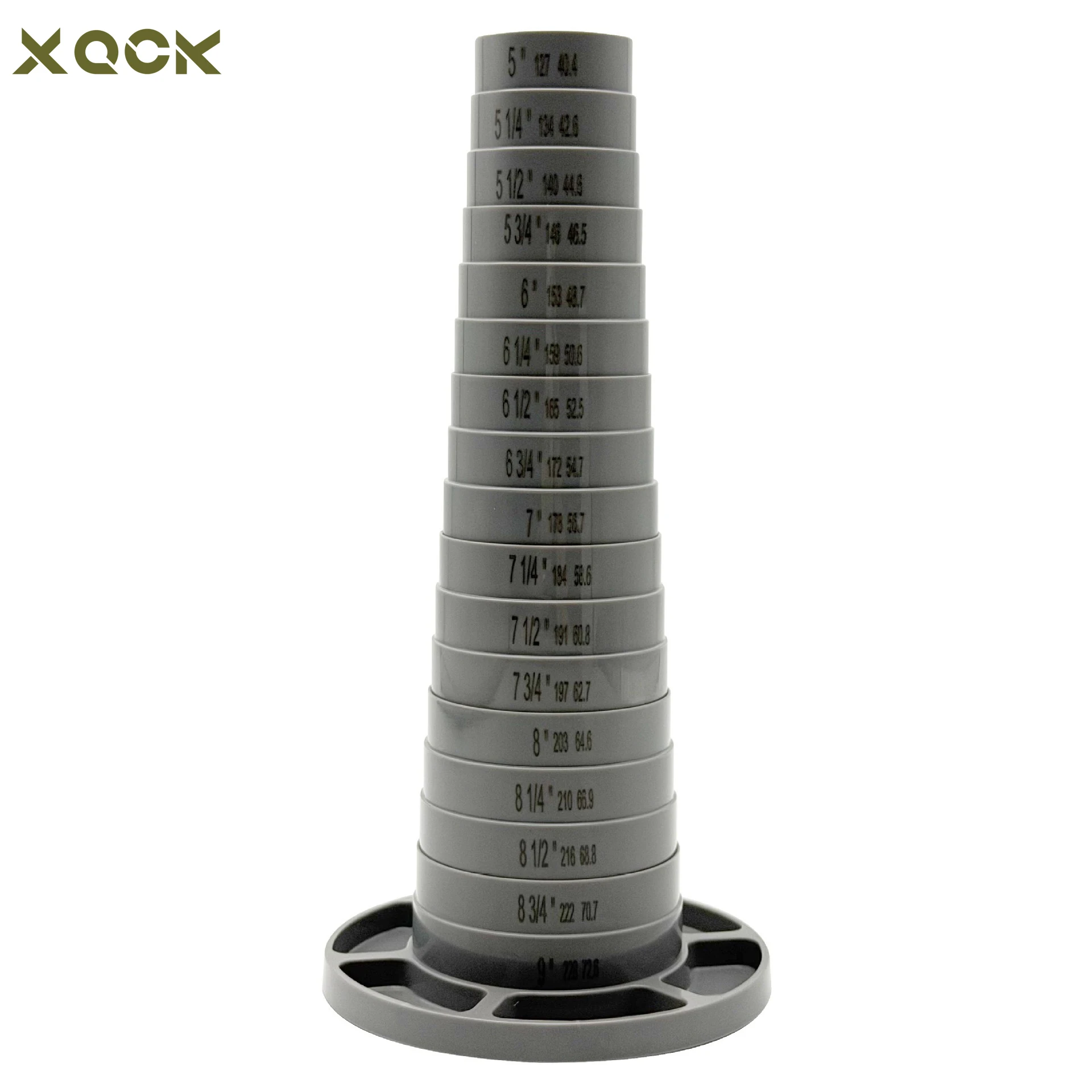 Detachable Segmented Rotating Bangle Sizer Stand Holder Cone Display Organizer Bracelet Size Measurement Kit Craft Jewelry Tools