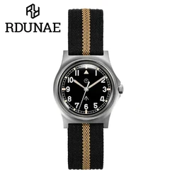 RDUNAE Retro Military Watch 316L Stainless Steel K1 Mineral Glass Japan Super Luminous Personality Sport Quartz 36.8mm Men Watch