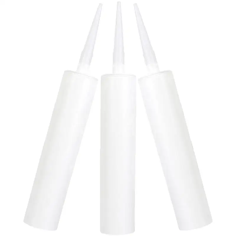 3Pcs Caulking Sealant Tubes Empty Caulk Tubes Fillable Sealant Caulking Tubes Cap for Cracks Tiles and Repairs