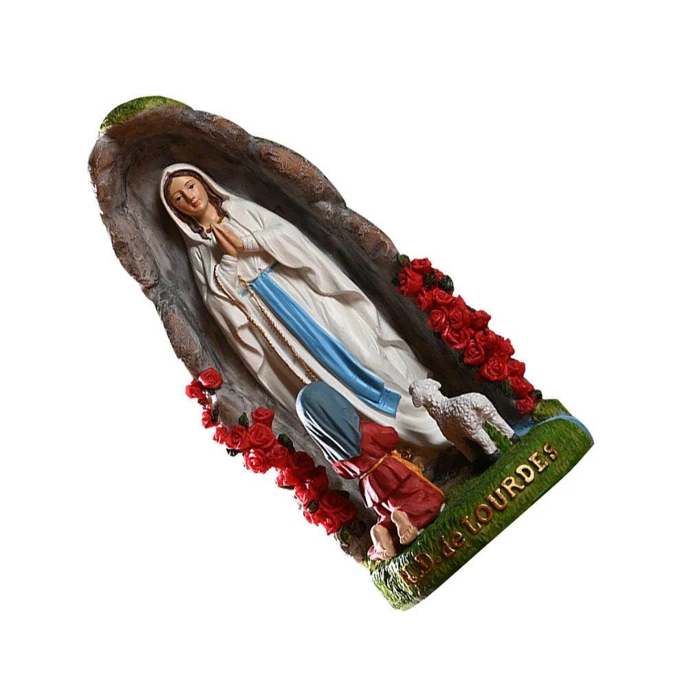 

Lightweight Resin Nun Statue Creative Desktop Ornament Classic Religious Ornament Catholicism Decoration Nun Art Statue