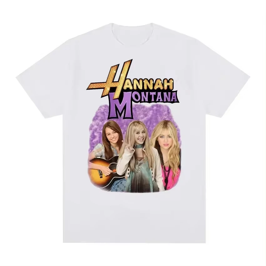 Singer Miley Graphic T Shirt Miley Cyrus Hannah Montana Men Women Hip Hop Rap Style Tees Fashion Cotton Tops Harajuku Streetwear