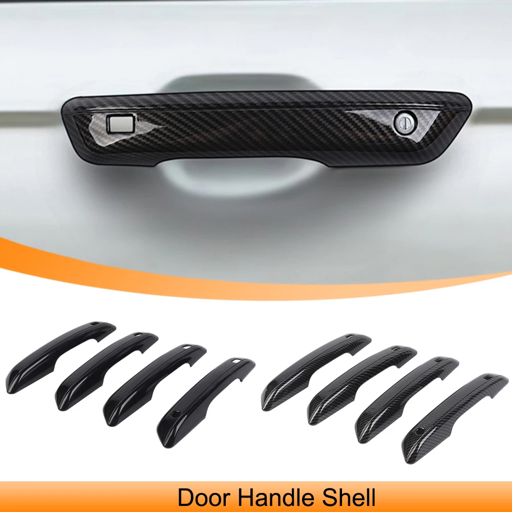 Car Side Door Grab Handle Shell Decoration Cover Trim Stickers for Jeep Grand Cherokee 2022 2023 2024 Exterior Accessories ABS