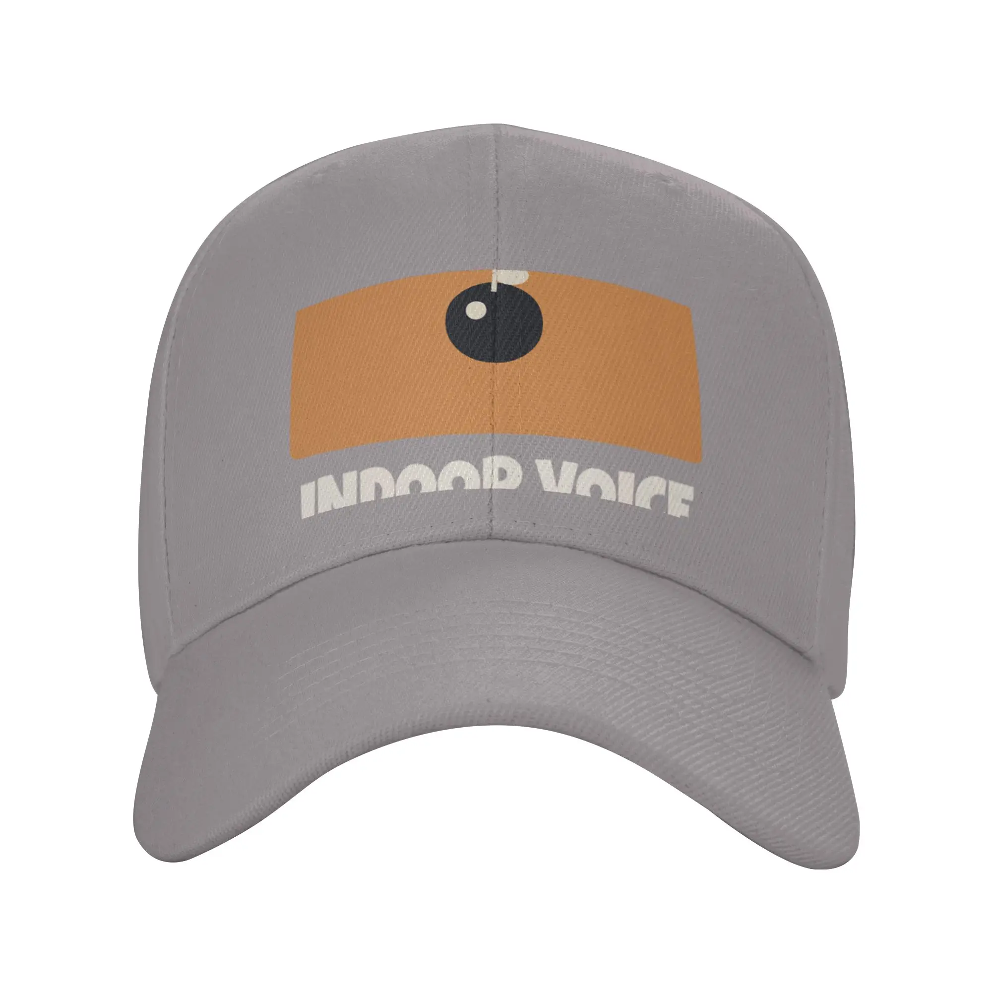 Indoor Voice Outdoor Heart Teacher Shirt Trendy Baseball Cap College Campus Easy Clean Peaked Cap