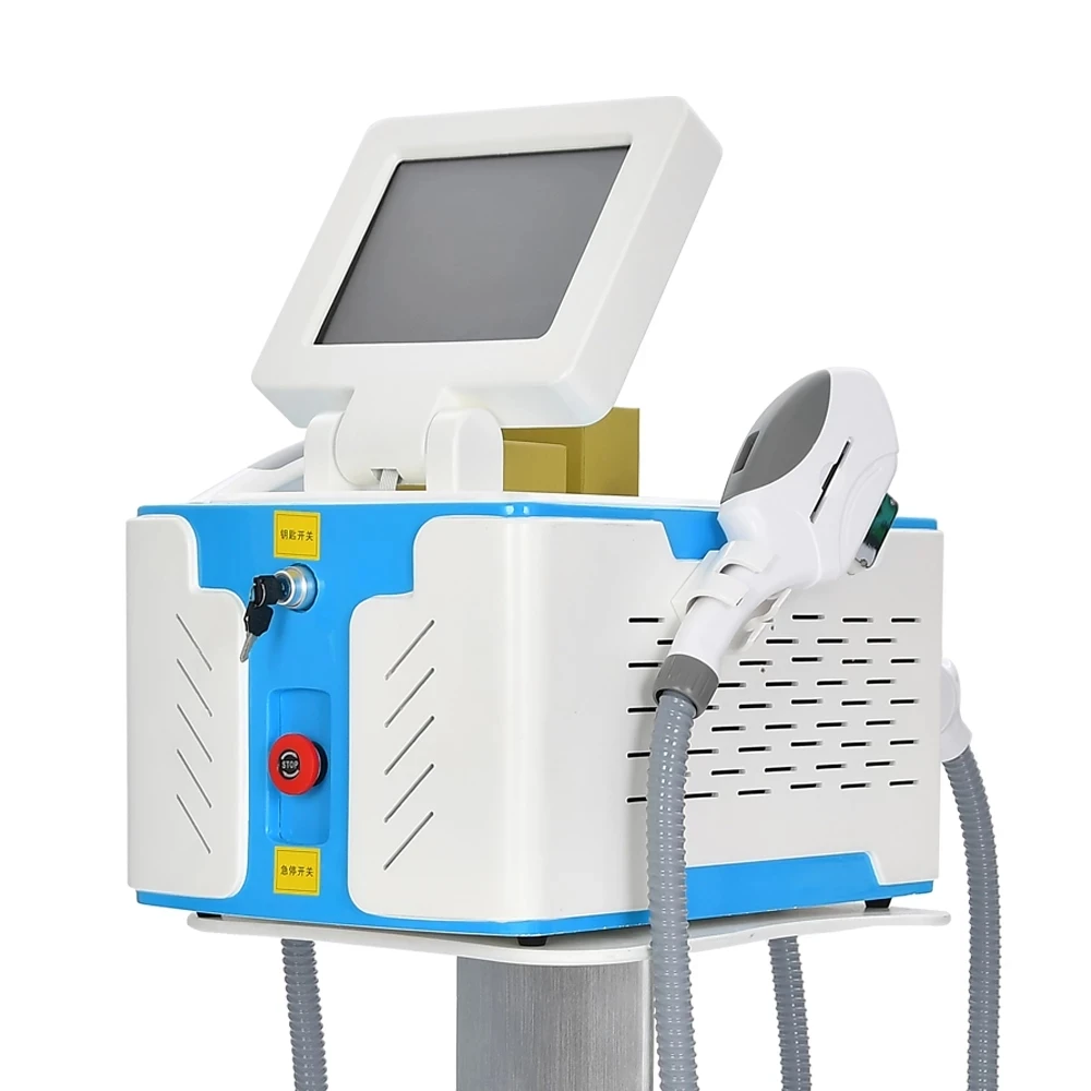 Máquina láser 2 en 1 IPL + Nd Yag, máquina profesional de depilación OPT, máquina láser con interruptor Q para eliminación de tatuajes