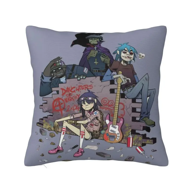 

Custom Gorillazs Posters Music Poster Cushion Cover Printing Square Floor Pillow Case for Sofa Pillowcase Decoration