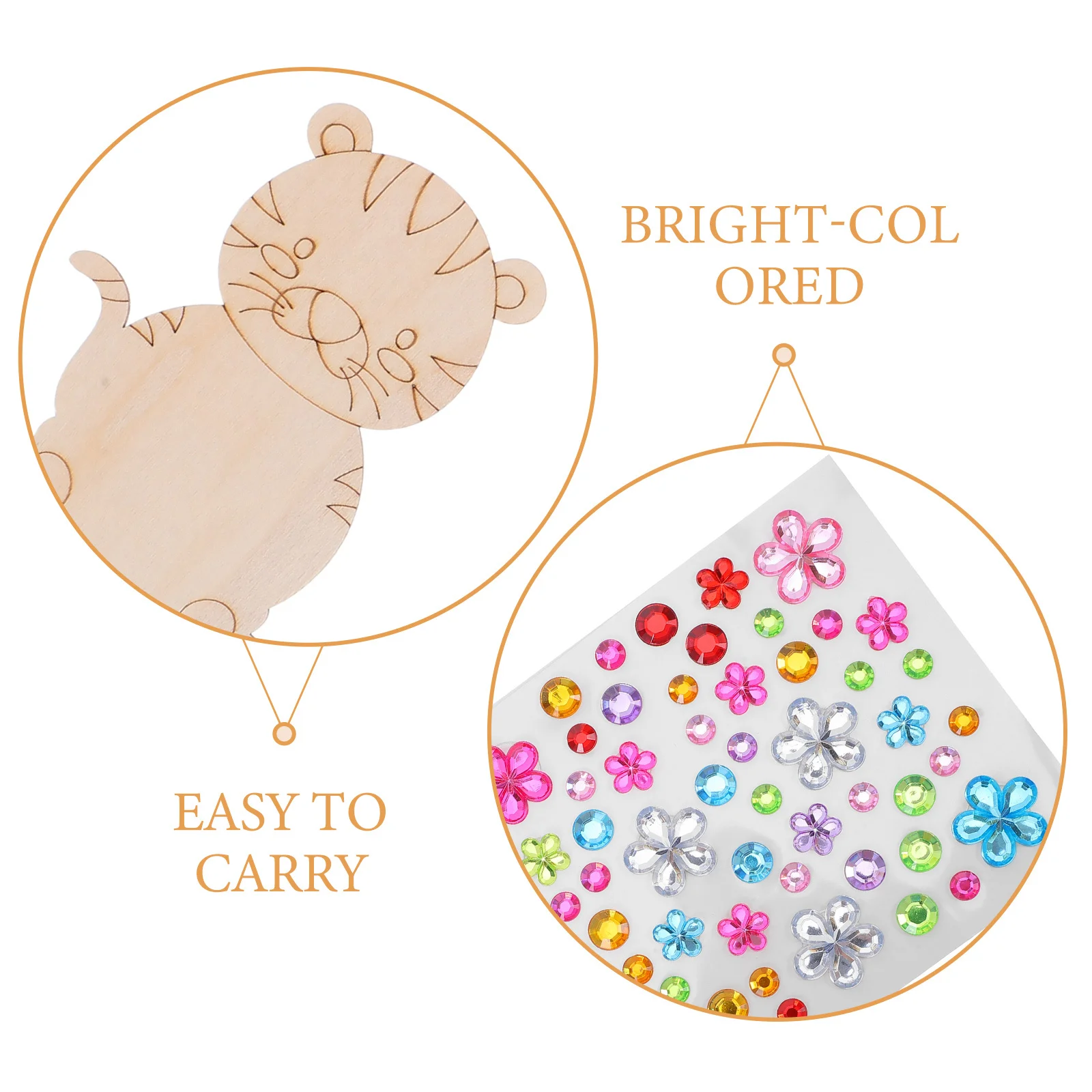 ชุดงานฝีมือกระจกไม้รูปสัตว์ 10 ชิ้น ชุดกระจกพกพาสำหรับเด็ก ระบายสีได้ งาน DIY สำหรับกิจกรรมวันอีสเตอร์ ศิลปะในห้องเรียน