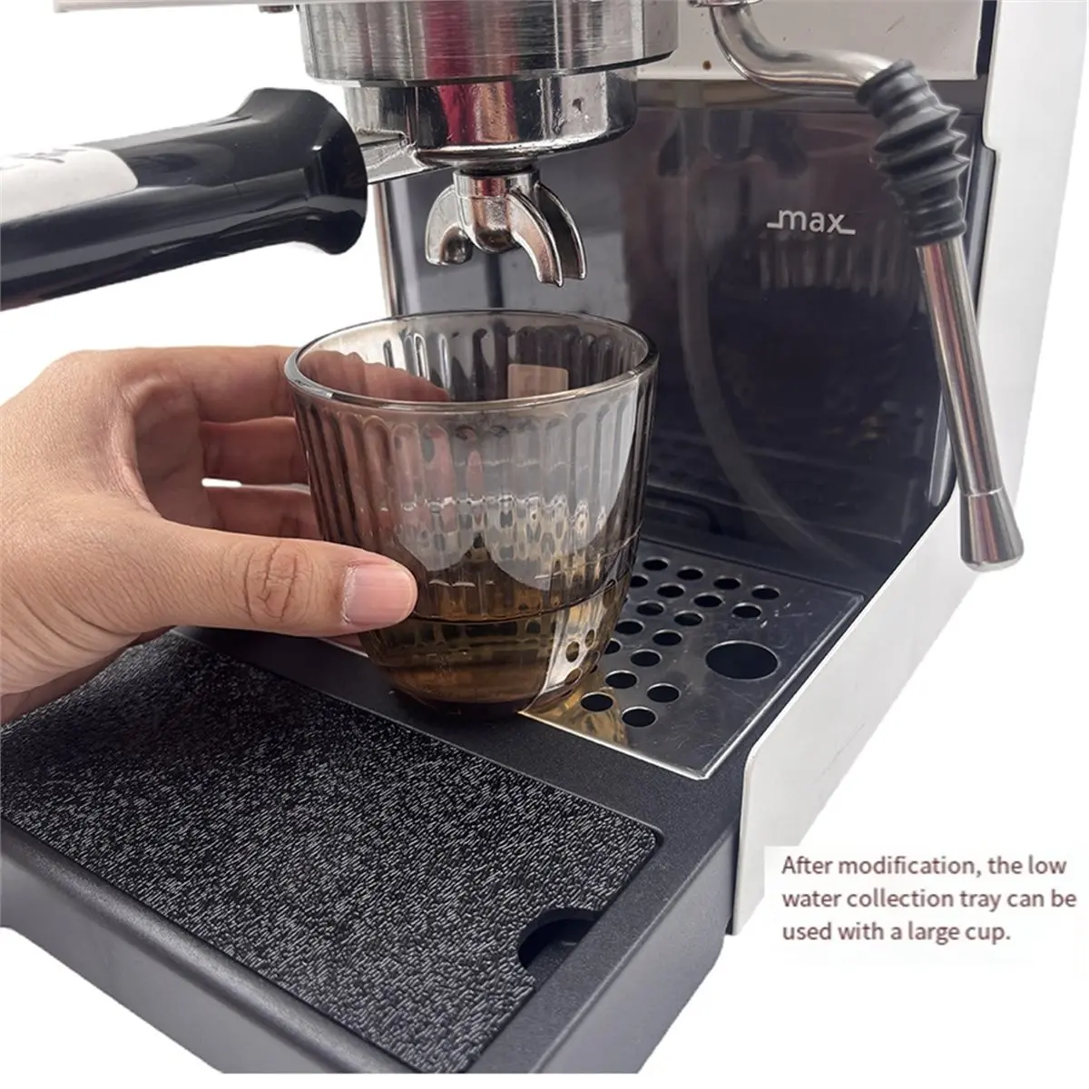 wilwill Upgrade Low Profile Thin Drip Tray & Hole Steam Tip & Spring Modification Kit, for Gaggia Classic Pro Coffee Machine