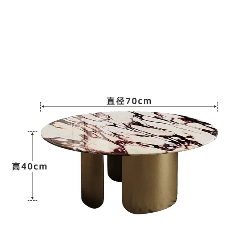 Modern Design Coffee Tables Marble Nordic Round Unique Glam Side Table Aesthetic Minimalist Table Basse Living Room Furniture
