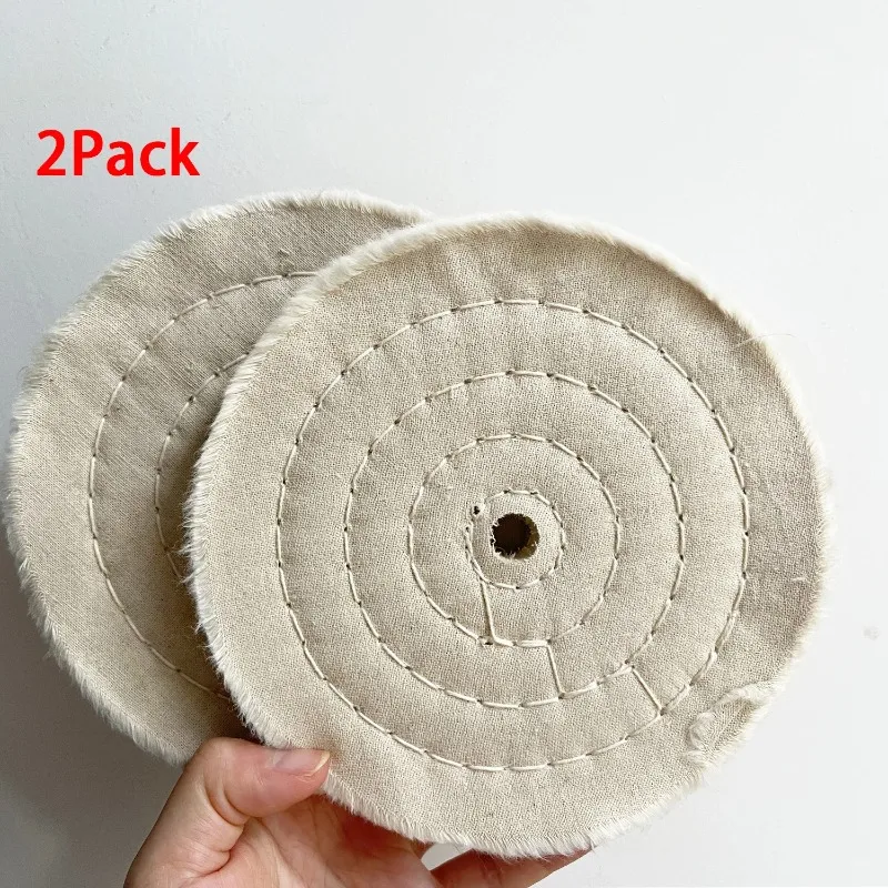 2PCS 6 inch Thick Buffing Polishing Wheel for Bench Grinder Tool, Wood Carving, Diamond Carving, and Jewelry Polishing Wheel