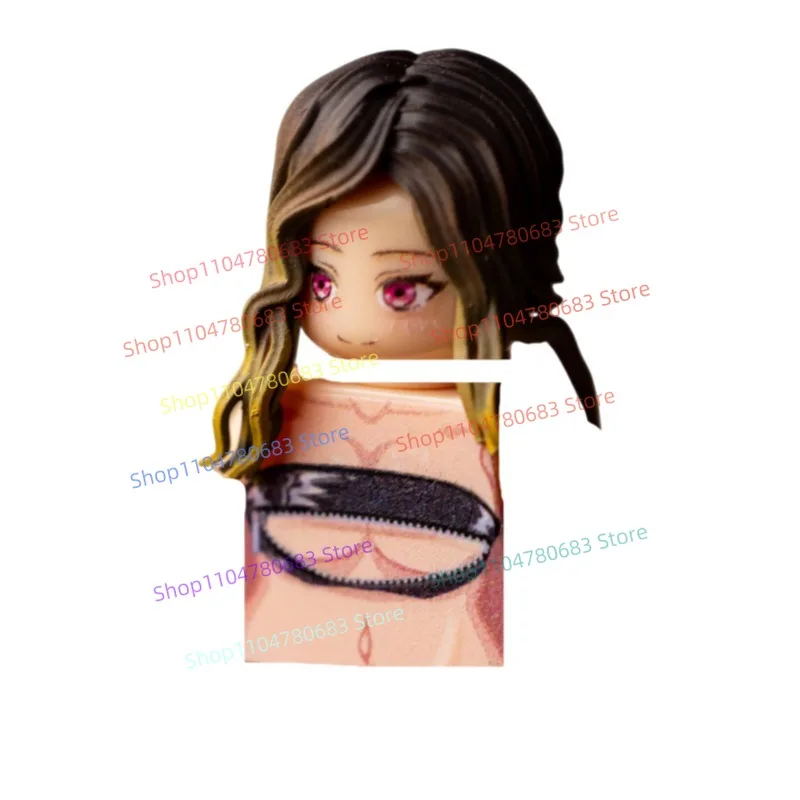 قطع بناء MOC، شخصية صغيرة لفتاة ترتدي بيجاما، إكسسوارات، لعبة عصرية، تمثال، هواية، قطعة للجمع، هدية، مجموعة للعرض، نموذج للتجميع