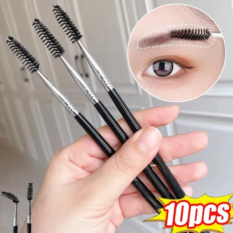 Brocha de maquillaje profesional para cejas, pincel de pestañas suaves, delineador de ojos, mezcla de ojos, brochas cosméticas, 1/10 piezas