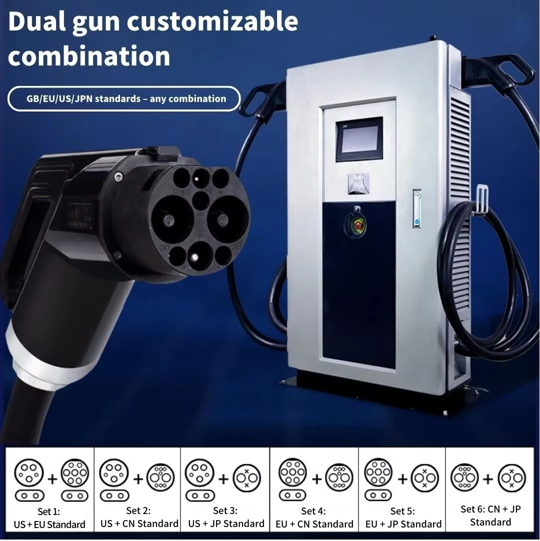High-Speed 40kw~60kw DC EV Charging Station New Condition 2-Gun CCS2 Fast Charger Pile for Electric Vehicles Sale
