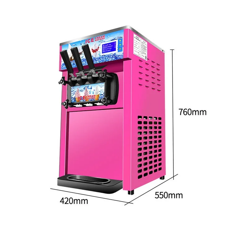 

Commercial 16L/H Capacity Soft Serve Ice Cream Making Machine with 3 Different Flavors Ice Cream Maker in Kuwait