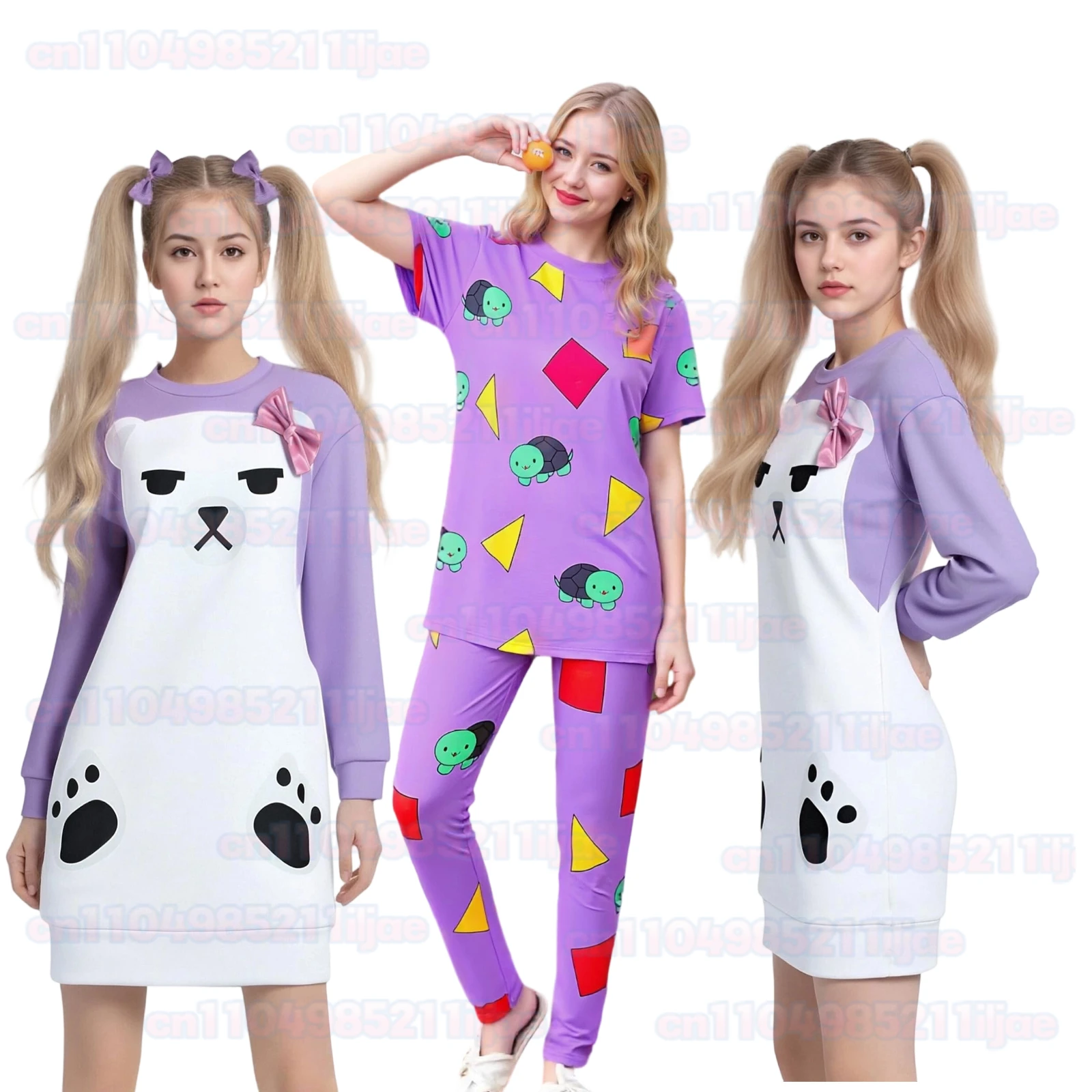 

Zoey Mira Cosplay Pajamas Costume Purple Sleepwear KPop Demon 2025 Anime Hunters Roleplay Turtle Clothing Suit Halloween Clothes