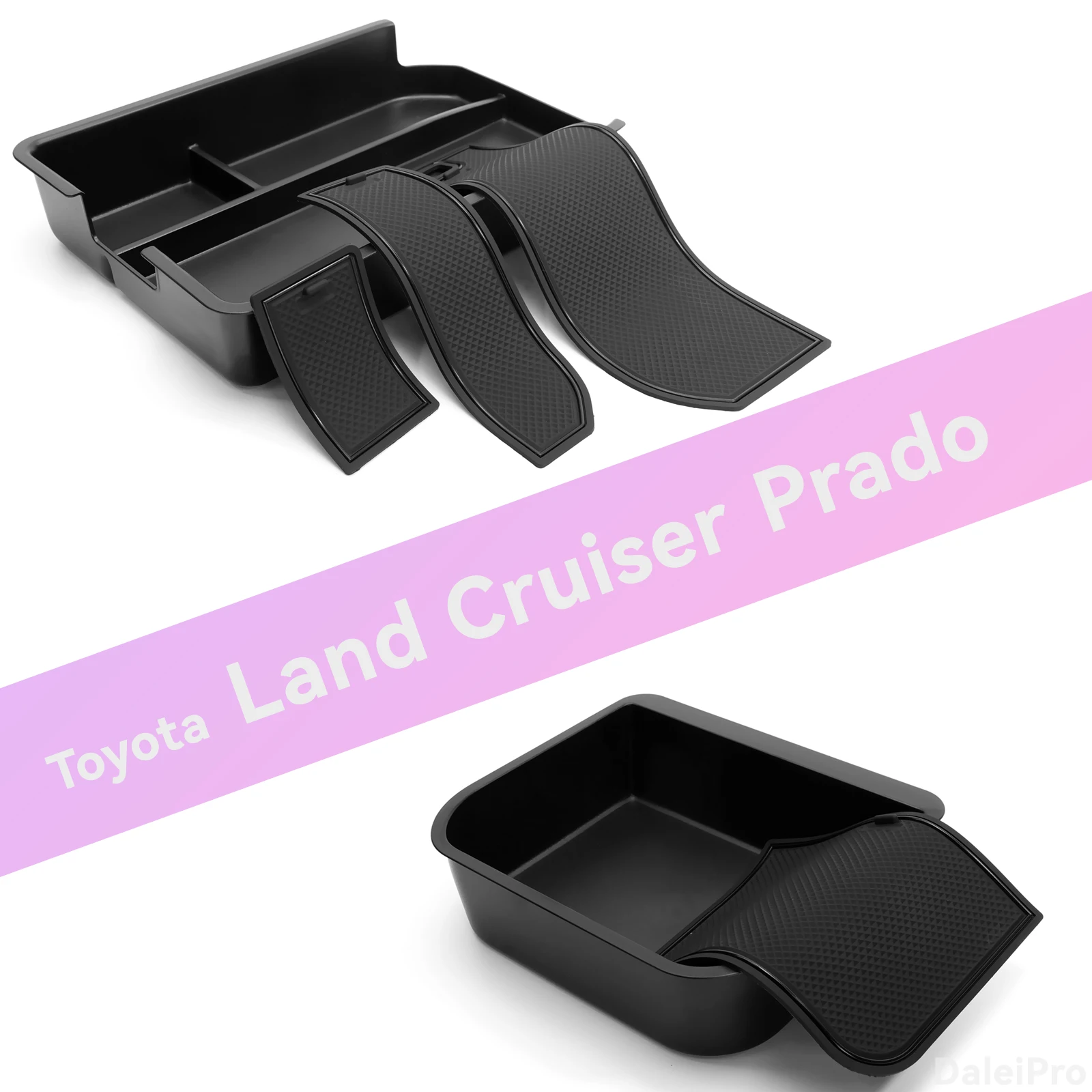 Für Toyota Land Cruiser 250 Prado J250 LC250 2024 2025 2026 Armlehnen-Aufbewahrungsbox, Kühlbox-Einsatz, obere Ablage, Trennwand, Silikonunterlage – Detail 1