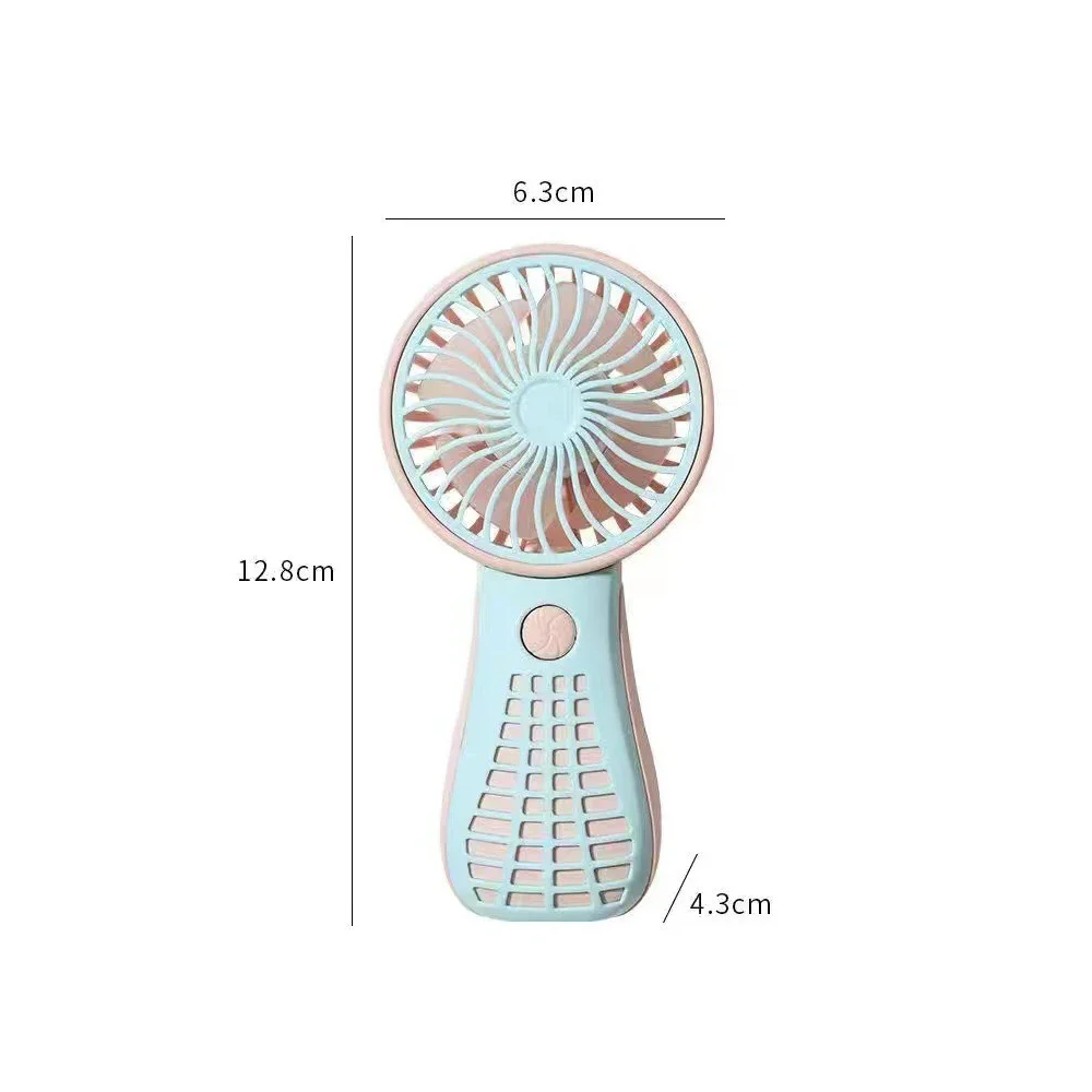 USB Mini Fan Portable Rechargeable Handy Fan Low Noise Small Electric Fan Student Dormitory Portable Air Conditioner for Outdoor