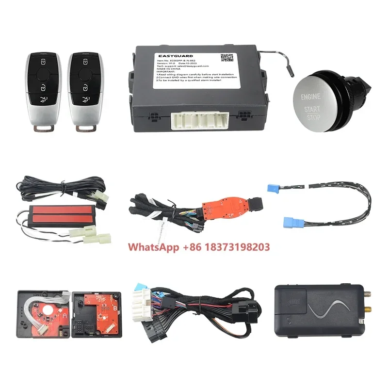 EASYGUARD Plug Play Car Alarm Fit for 13-15 Benz ML W166/13-15 GL  X166/16-18 GLS X166/12-18 GLA X156  Smartphone App Control