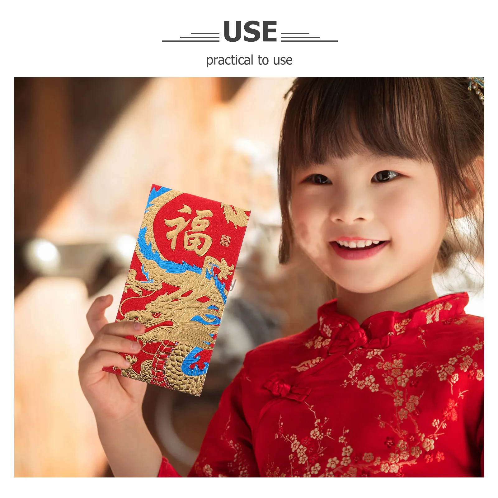 

24pcs Dragon Year Red Envelope 170x90mm Lucky Money Bags Blue Gold Foil Spring Festival Gifts Cartoon Design Envelopes