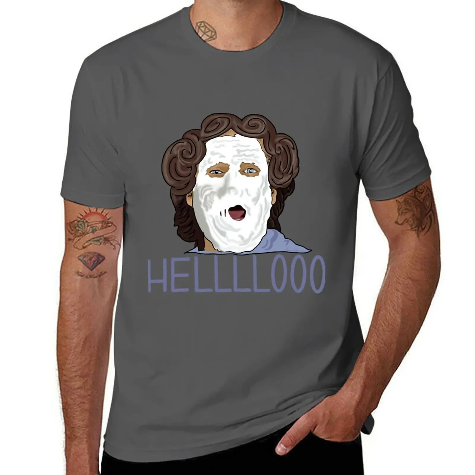 

Helloooooooooo Sticker T-Shirt t shirt man casual anime tshirt T-Shirt
