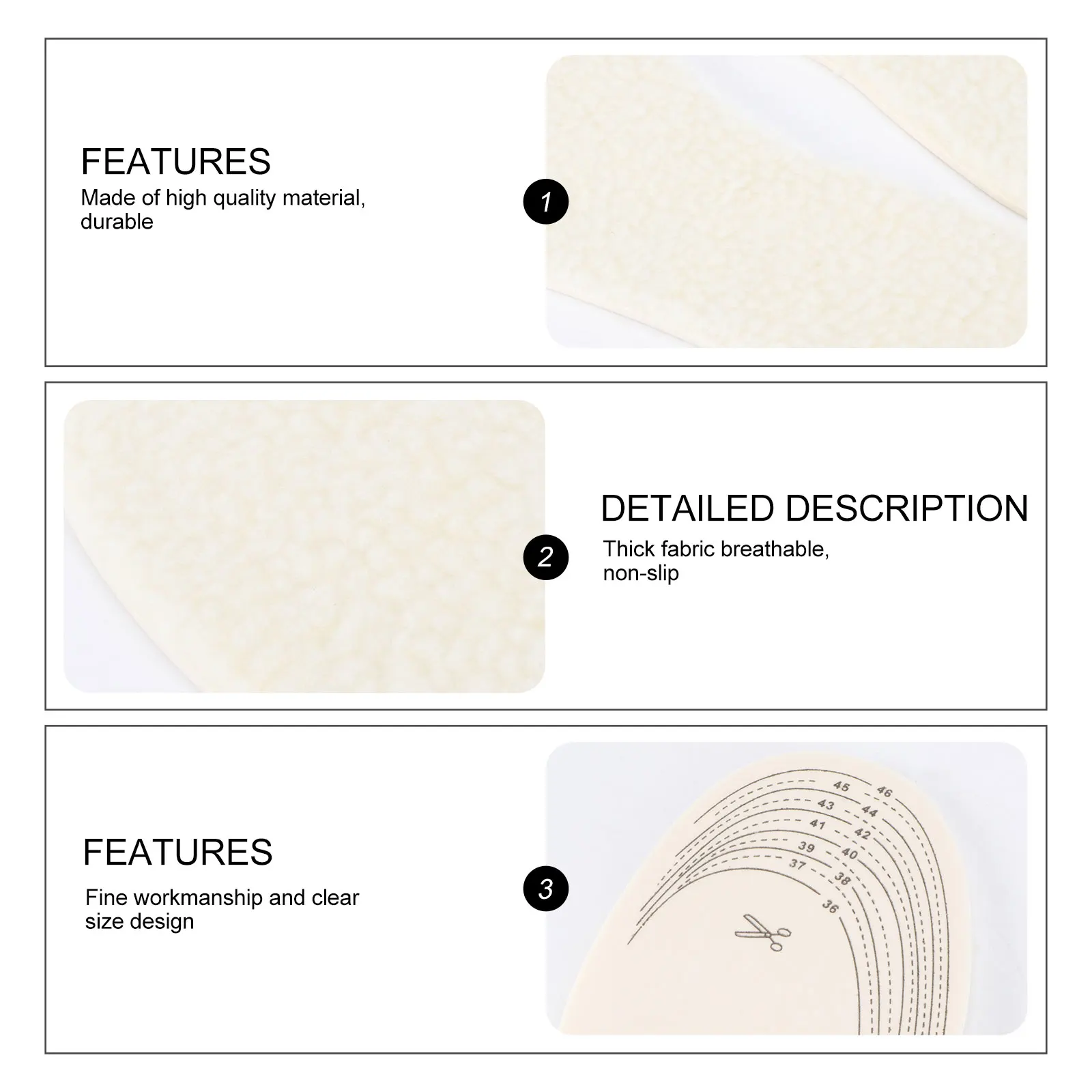

2 Pairs Winter Warm Shoe Inserts Sweat Absorbing Insoles Thickened Non Slip Breathable Cushioning For Shoes Boots Men