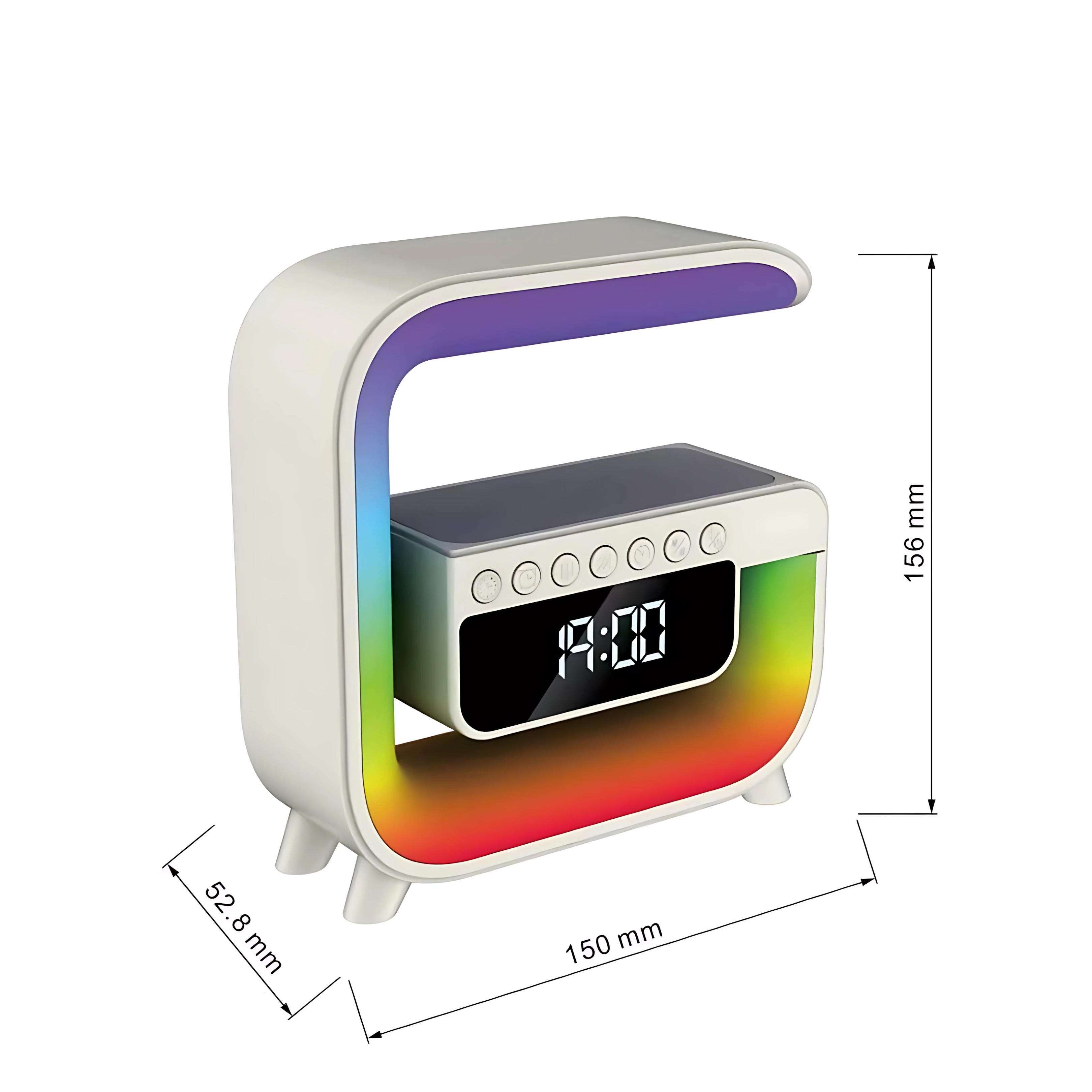 2025 New Multifunction Wireless Charger for Xiaomi Stand Bluetooth 5.0 Speaker FM TF RGB Night Light Fast Charging Station Sound