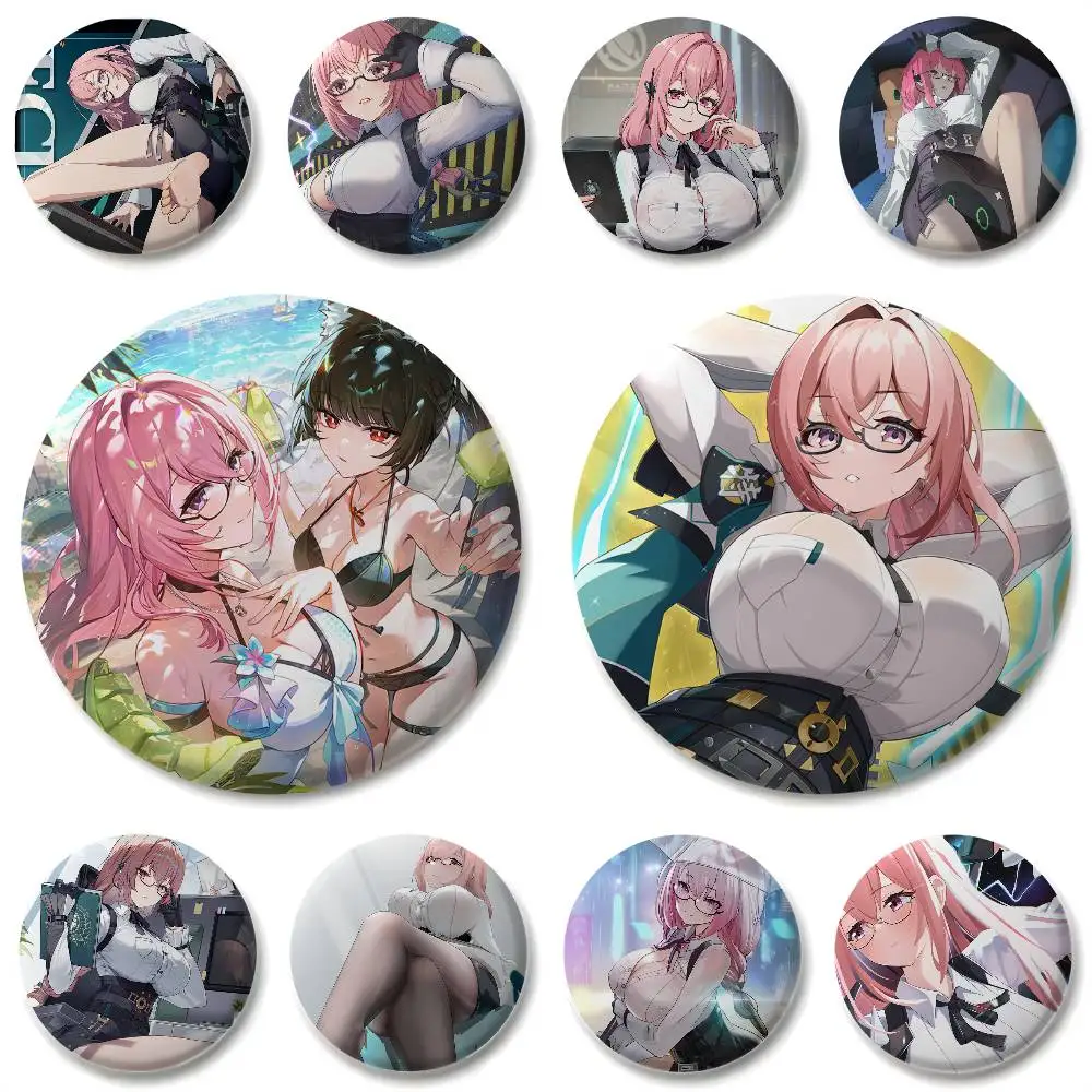 Zzz Tsukishiro Yanagi لعبة شارات مستديرة رائعة شارة دبابيس دبابيس الإبداعية للملابس قبعة ظهره هدية الملحقات