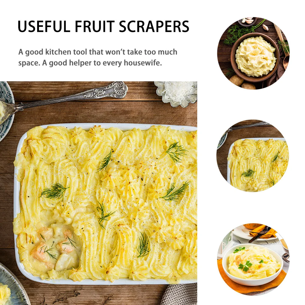 

3Pcs Stainless Steel Scraping Tool Bean Jelly Cheese Grater Easy Clean Practical Gadget Bean Jelly Scrapers