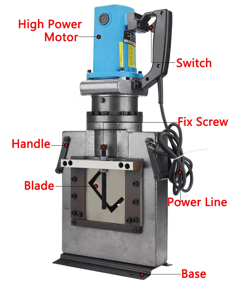 Electric Channel Steel Cutting Machine JP-120 Hydraulic Angle Steel Cutter 12# U-steel Cutting Tools 10*10 Angle Steel Cutting