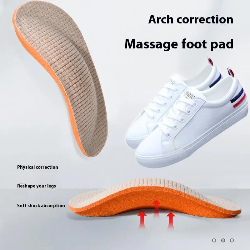 1 par masculino feminino pé valgus varus palmilhas esportivas inserções de sapato eva pés planos arco apoio almofadas ortopédicas para sapatos