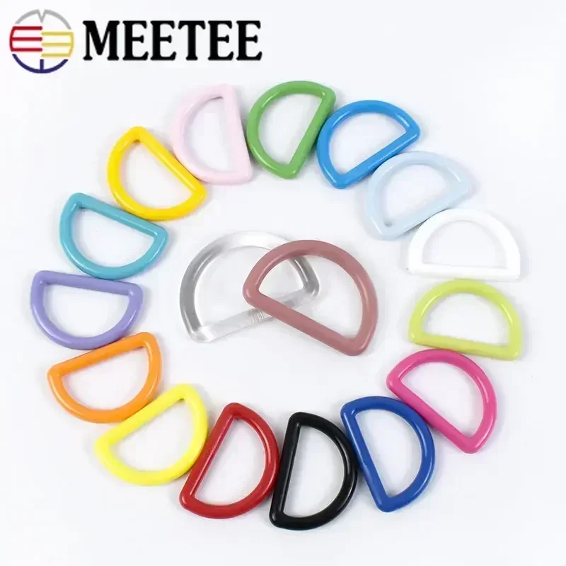 

50pcs Meetee 20/25mm Plastic O D Ring Buckle High Quality Colorful DIY Handmade Luggage Bags Strap Webbing Buckles Accessories