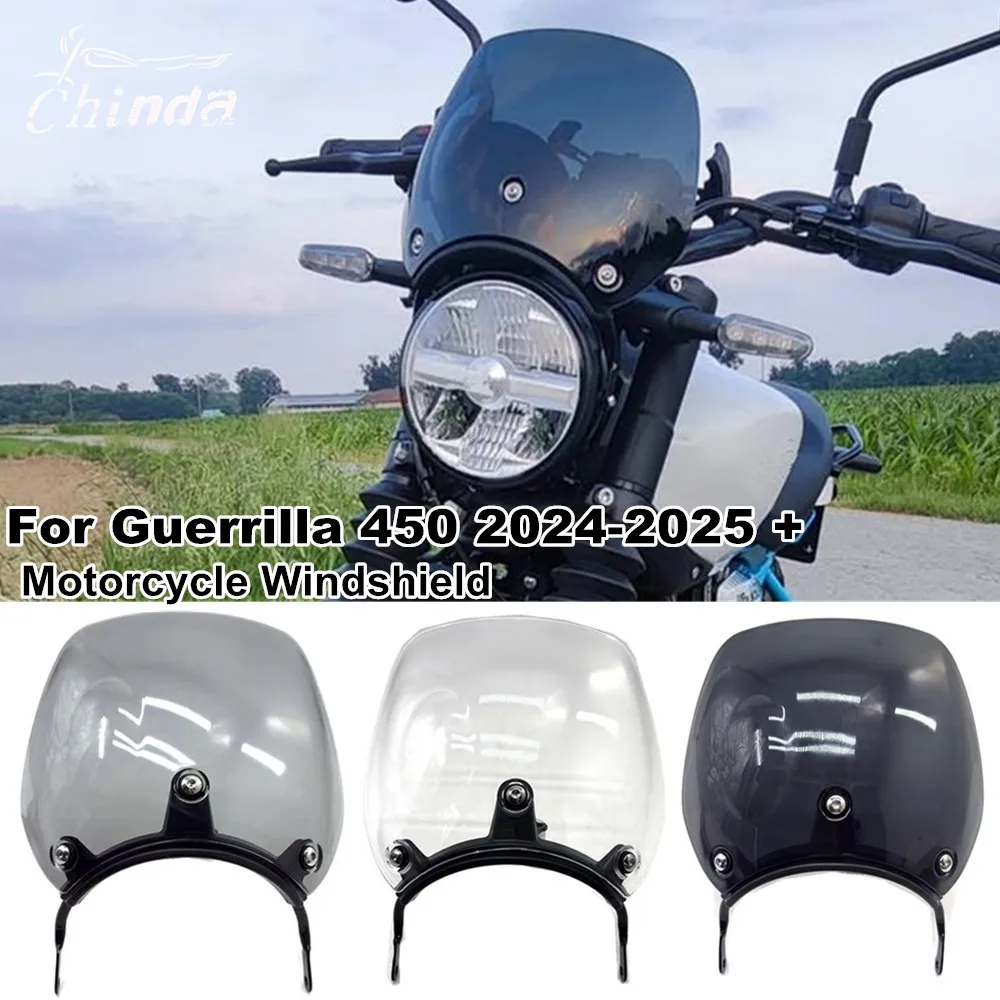 

New For Guerrilla 450 Guerrilla450 2024-2025 Motorcycle Accessories WindScreen Windshield Visor Deflector