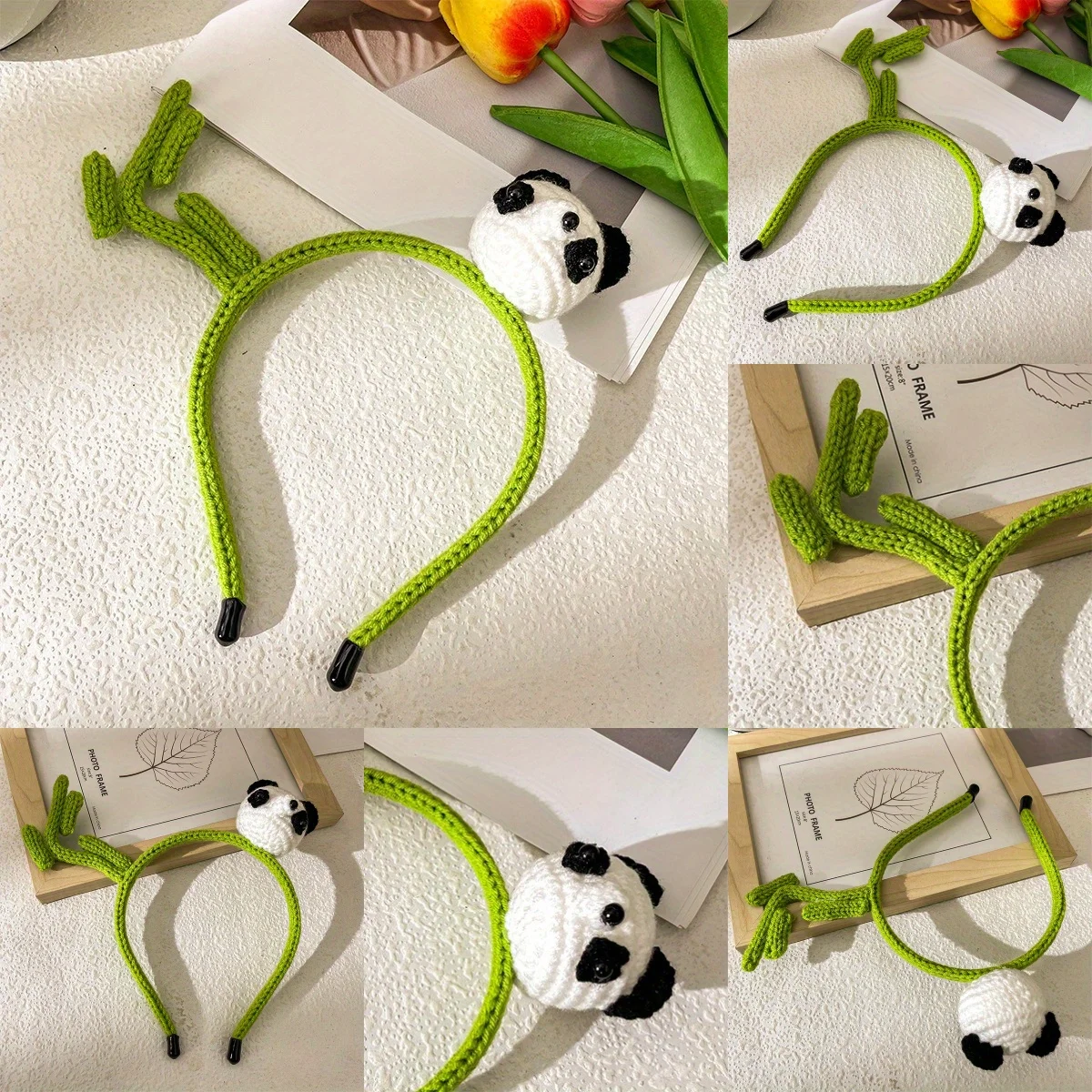 

Animal Ear Headband with Panda Design Wide-Brim Hair Hoop for Women Skincare Wash Face Funny Cartoon Hair Accessories