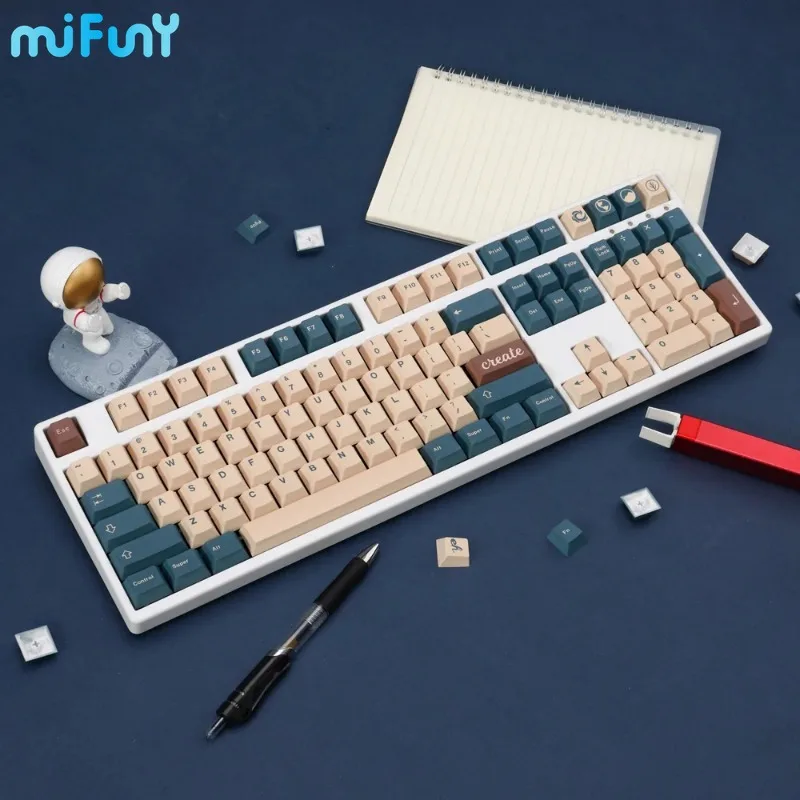 MiFuny GMK Earth Tones Keycaps Full Set PBT Custom Keyboard Cap Cherry Profile Personalized KeyCap for Mechanical Keyboard Gift