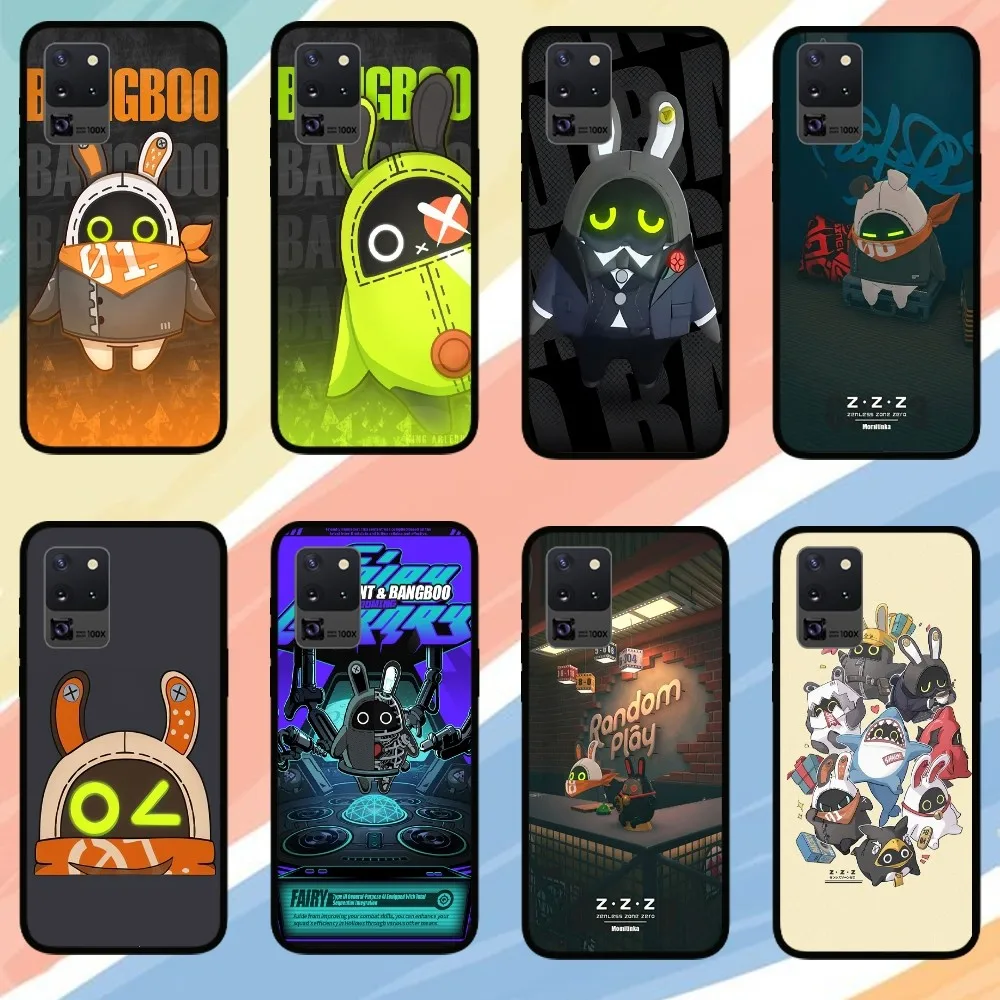 Game Zenless Zone Zero Bangboo Phone Case For Samsung Galaxy S24 S23 S22 S21 S20 FE Note 20 Ultra 5G Black Phone Case