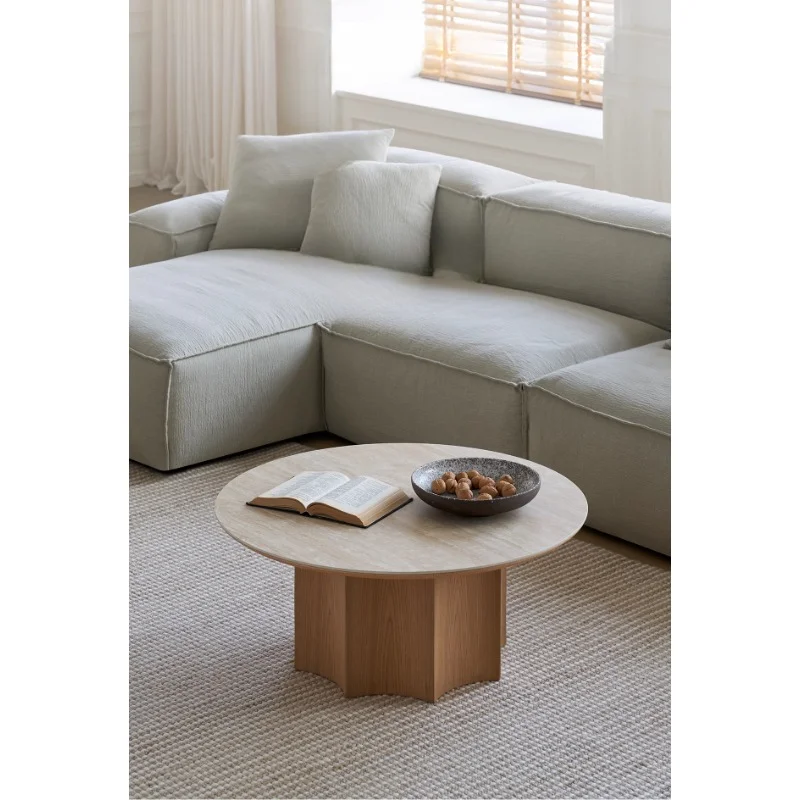 

Dongshi Coffee Table Log Size round Coffee Table Combination Small Apartment Designer Tea Table
