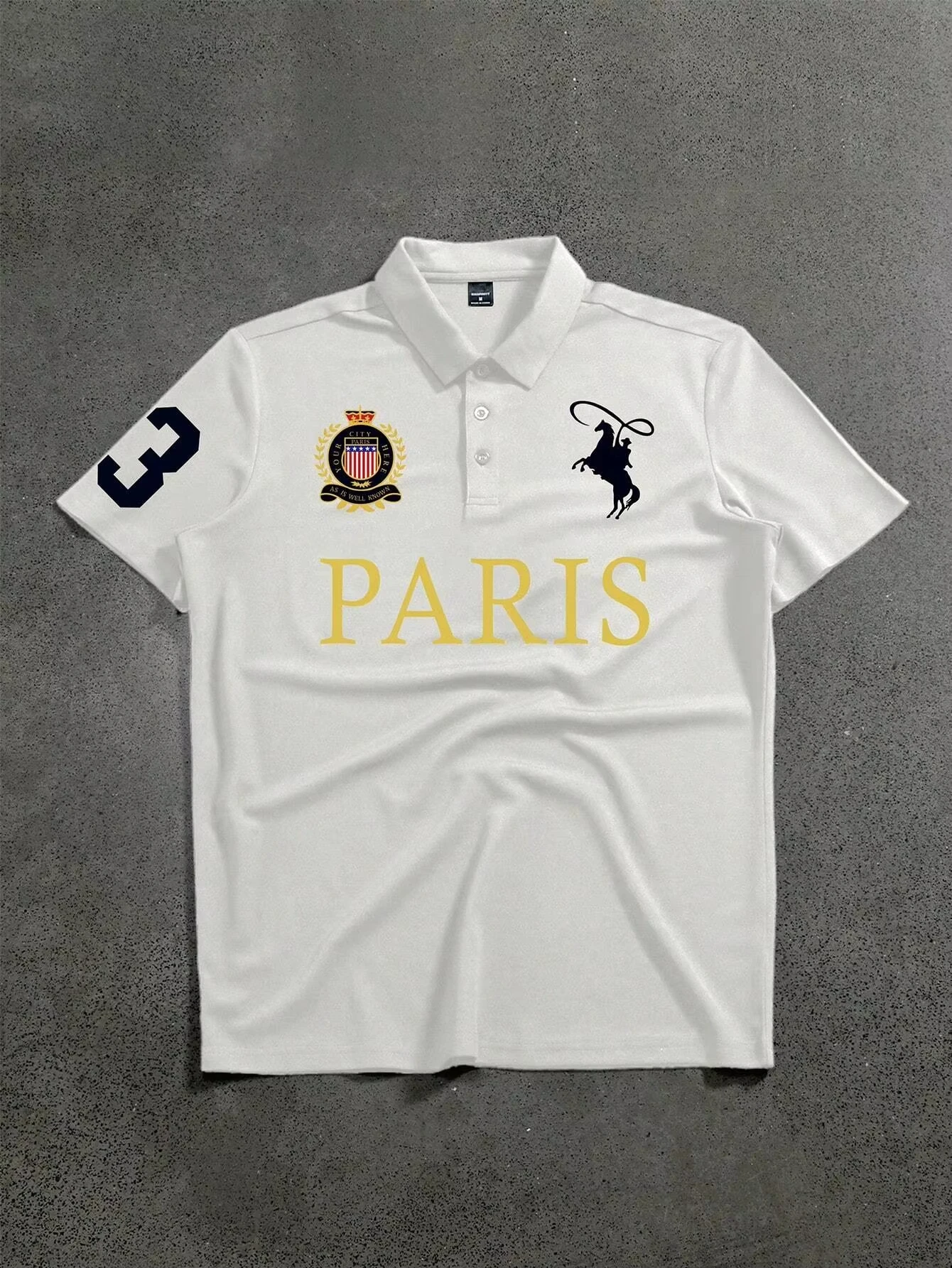 Manfinity Mode Men's Short Sleeve Polo Shirt Minimalist and Fashionable Suitable for Summer Street Printing Sports Style Polo