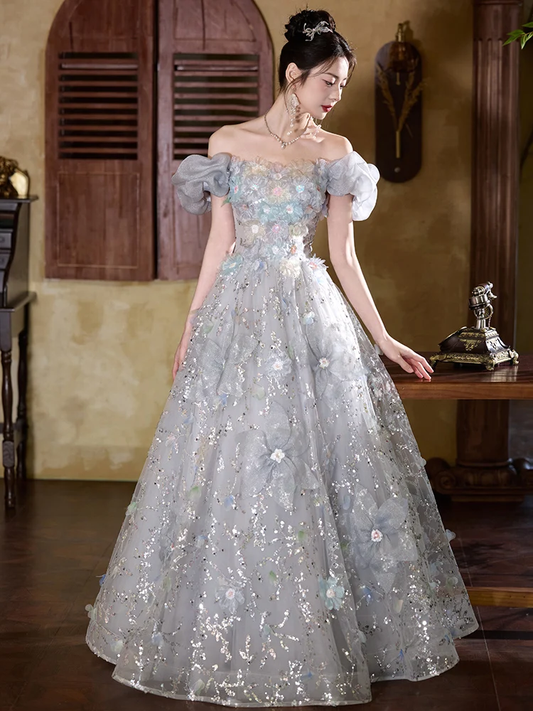 Ele Princ Dr for Women's Birthday Par Banquet Host فستان سهرة للفتيات أنيق كوري Sle مصنوع يدويًا