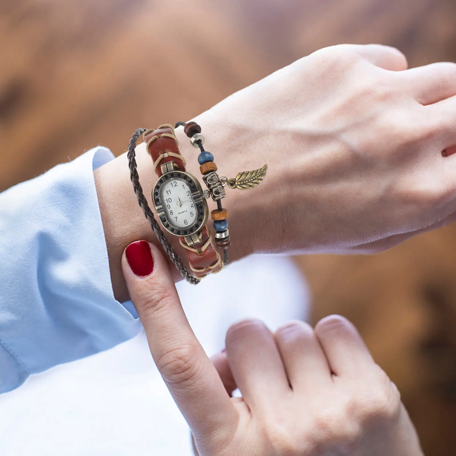 

1 шт. кварцевые часы для мужчин и женщин, винтажные наручные часы, стильные повседневные модные часы-браслет, модные наручные часы