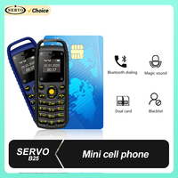 SERVO Mini Mobile Phone 2 SIM Cards Magic Voice Bluetooth Dialing Blacklist Low Radiation Smallest Button Cellphones Four Colors