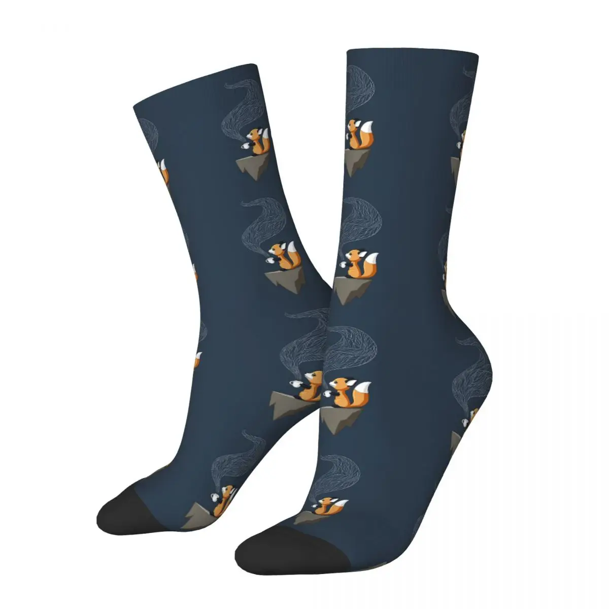 

Fox Tea Socks Harajuku Sweat Absorbing Stockings All Season Long Socks Accessories for Unisex Christmas Gifts