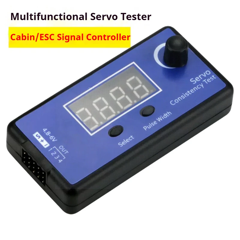 

RC Multifunctional Servo Tester ESC Signal Controller Digital Display Motor Speed Regulator 4.8-6V Pulse Width Consistency Test