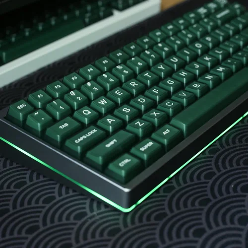 Imagen 2 del producto KBDiy SA perfil verde translúcido teclas para teclado mecánico para jugar 135 teclas tapa doble disparo interruptores MX GMK67 GMK75/68